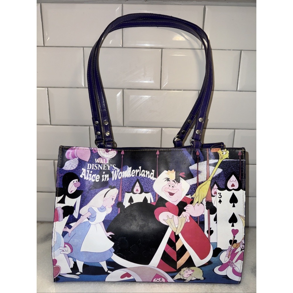 RARE DISNEY ALICE‎ IN WONDERLAND PURSE/SHOULDER BAG VINYL VINTAGE 1990s GW996